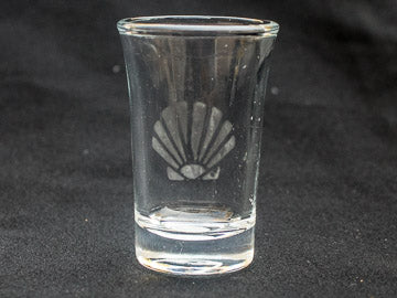 Etched Sea Shell Beach Themed Shot Glass