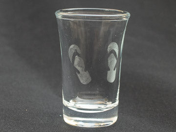 Beach Themed Etched Shot Glass